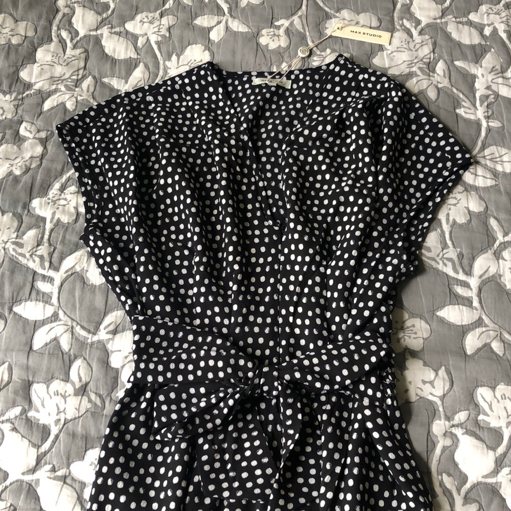 COPY - Max Studio Polka Dot Wide Leg Jumpsuit
